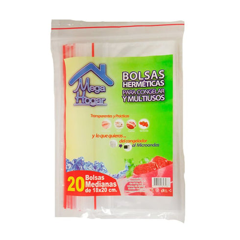 bolsa megahogar zipper 20u 18*20cm